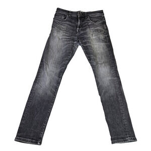 Selected Mens 30x28 Jeans Organic Cotton Slim Tapered Toby Charcoal Gray Scandi